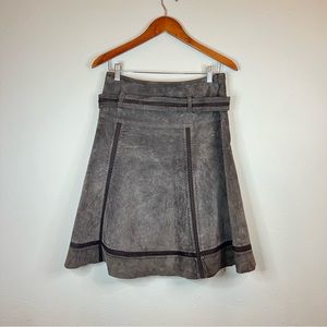 Vintage Promod Women’s Midi Suede Brown Belt Skirt Size Small
